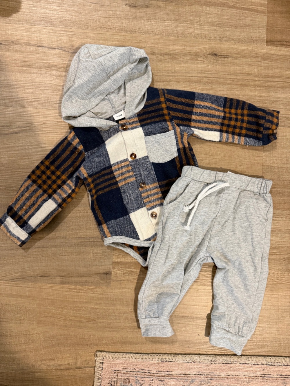 Baby Flannel and Jogger Set